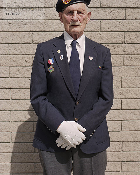 Porträt eines älteren Kriegsveteranen