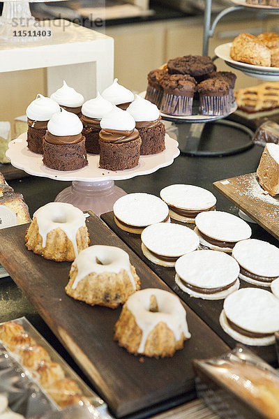 Desserts in der Bäckerei