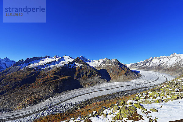 Aletschgletscher  Jungfrau-Aletsch  UNESCO-Welterbe  Wallis  Schweizer Alpen  Schweiz  Europa
