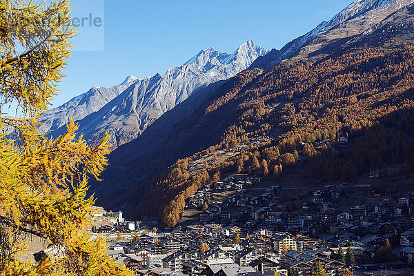 Zermatt im Herbst  Wallis  Schweizer Alpen  Schweiz  Europa