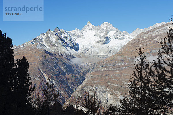 Obergabelhorn  4053m  Zermatt  Wallis  Schweizer Alpen  Schweiz  Europa
