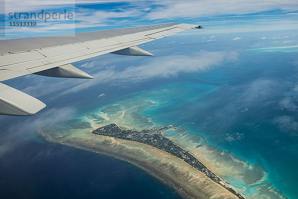 Luftaufnahme von Tarawa  Kiribati  Südpazifik  Pazifik
