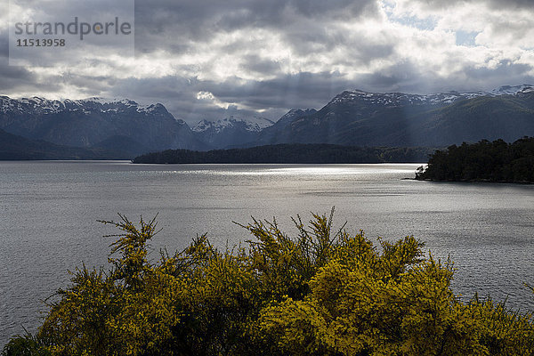 Blick über den Nahuel Huapi-See  Villa La Angostura  Nahuel Huapi-Nationalpark  Seengebiet  Argentinien  Südamerika