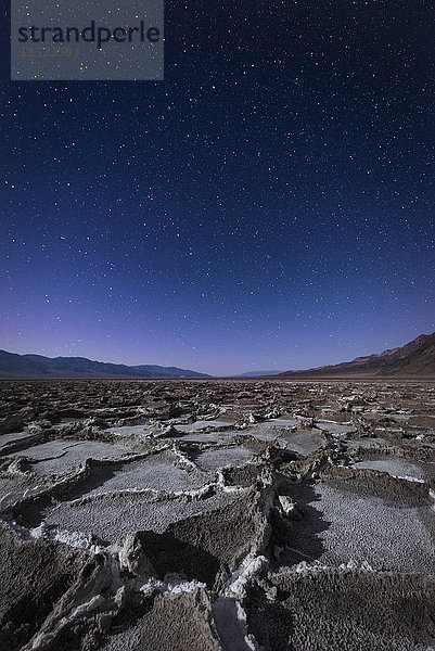 USA  Kalifornien  Death Valley  Badwater Basin bei Nacht