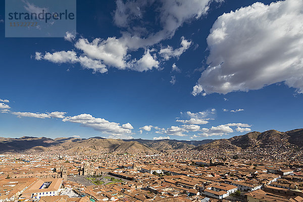 Peru  Anden  Cusco  Stadtbild von der Kirche San Cristobal aus gesehen
