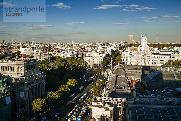 Spanien  Madrid  Stadtbild mit Alcala Straße