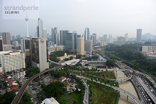Südostasien  Malaysia  Kuala Lumpur  Luftaufnahme der Innenstadt von KL
