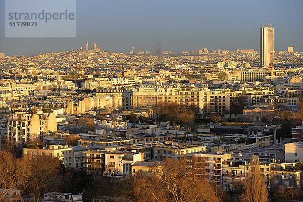 Europa  Frankreich  Paris (75)  Luftbild mit der Sacre Coeur im Hintergrund