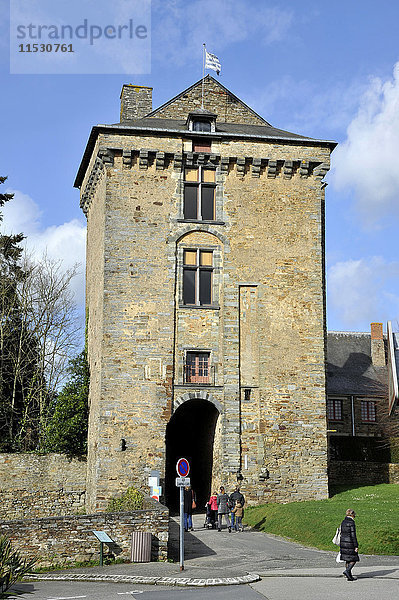 Frankreich  Loire-Atlantique  Chateaubriant  Schlosseingang  Pavillon des Chaps  14. Jahrhundert