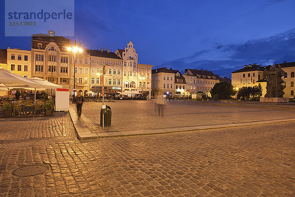 Polen  Bydgoszcz  Altstadt bei Nacht  historisches Stadtzentrum