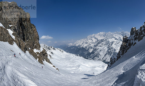 Frankreich  Les Contamines  Skibergsteigen