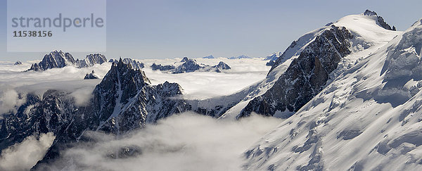 Frankreich  Chamonix  Mont Blanc Range