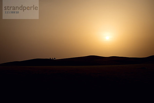 Indien  Rajastan  Sonnenuntergang in der Wüste