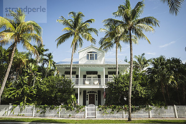 USA  Florida  Key West  Haus mit Palmen