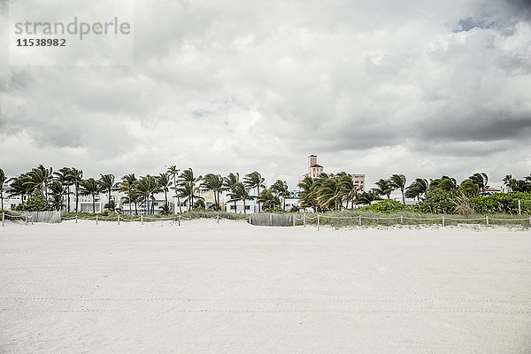 USA  Miami  Blick zum Strand an einem stürmischen Tag