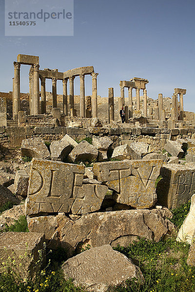 Tunesien  Gouvernement Beja  römische Ruine von Dougga