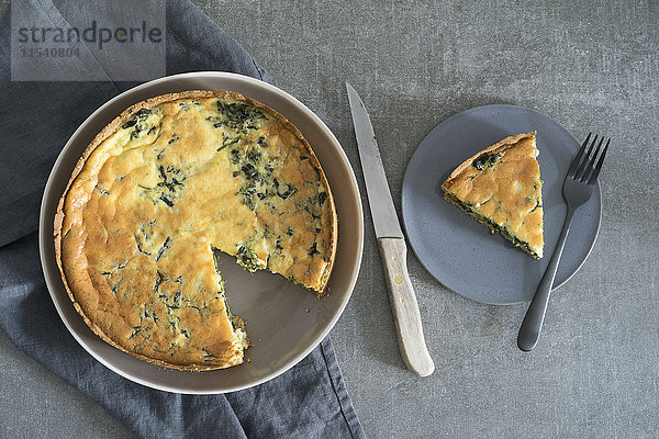 Spinat Quiche mit niedrigem Kohlenhydratgehalt