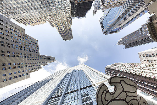 USA  New York City  Manhattan  Financial District  Ansicht von unten
