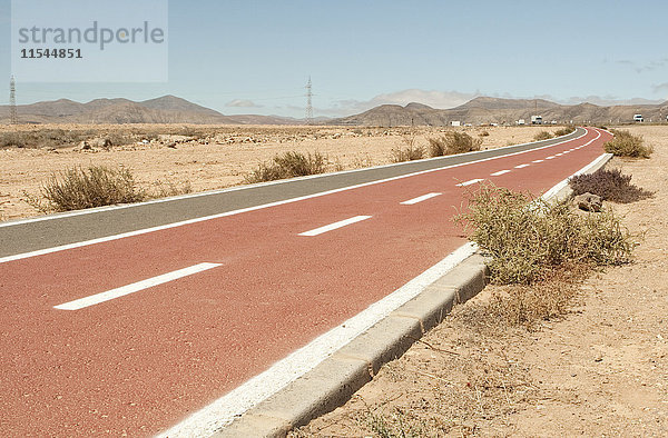 Spanien  Fuerteventura  Landstraße bei Corralejo