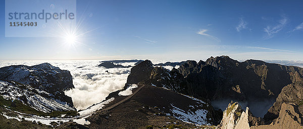 Portugal  Madeira  Panoramablick  Pico do Airero