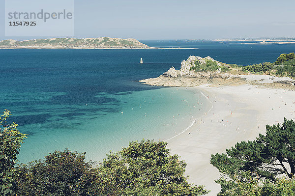 Frankreich  Bretagne  Cote de Granit Rose  Atlantik