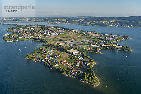 Deutschland  Bodensee  Luftbild  Insel Reichenau