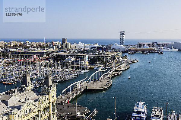 Spanien  Barcelona  Marina von der Kolumbus-Säule aus gesehen