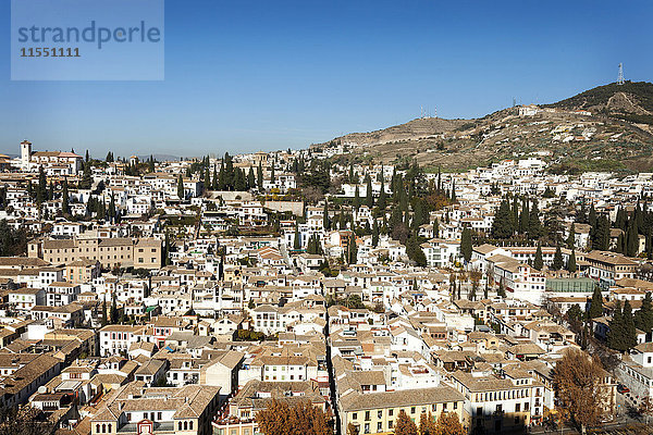Spanien  Andalusien  Granada  Blick auf das Viertel Albayzin