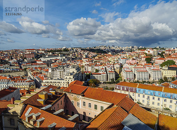 Stadtbild von der Burg Sao Jorge aus gesehen  Lissabon  Portugal  Europa