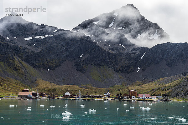 Ehemalige Walfangstation Grytviken  Südgeorgien  Antarktis  Polarregionen