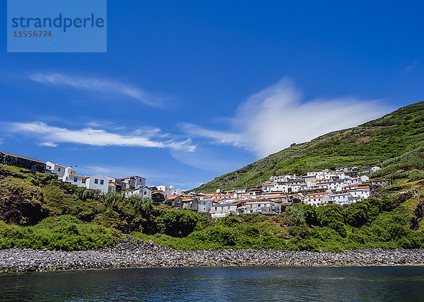 Blick auf die Vila do Corvo  Corvo  Azoren  Portugal  Atlantik  Europa