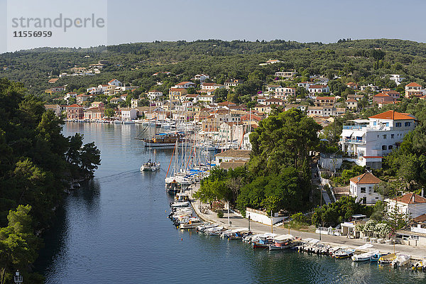 Hafen von Gaios Stadt  Paxos  Ionische Inseln  Griechische Inseln  Griechenland  Europa