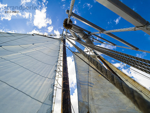 Mast eines historischen Segelschiffes