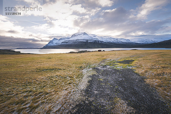 Island  Landschaft mit Bergen und Wasser
