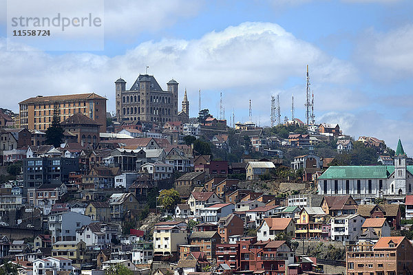 Madagaskar  Antanananarivo  Stadtbild mit Königspalast