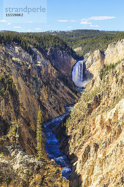 USA  Yellowstone Nationalpark  Künstlerpunkt  Yellowstone River  Upper Falls of the Yellowstone