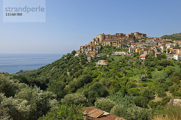 Italien  Kampanien  Provinz Salerno  Nationalpark Cilento  Bergdorf Pisciotta