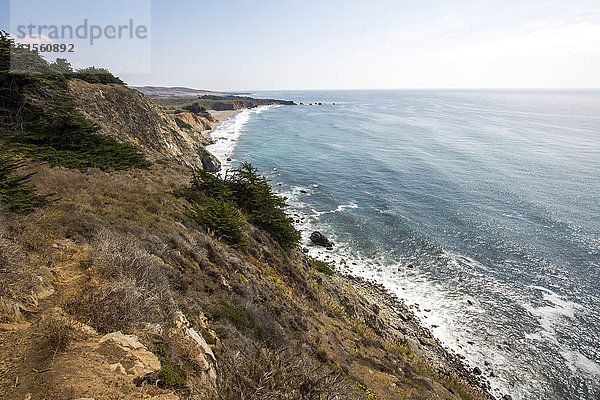 USA  Califronia  Blick vom Pacific Coast Highway auf die Küste