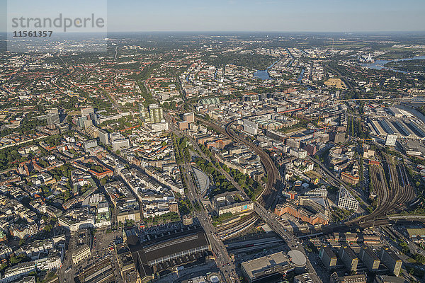 Deutschland  Hamburg  Luftbild von Mitte und Wandsbek