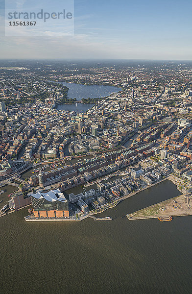 Deutschland  Hamburg  Luftbild der Stadt