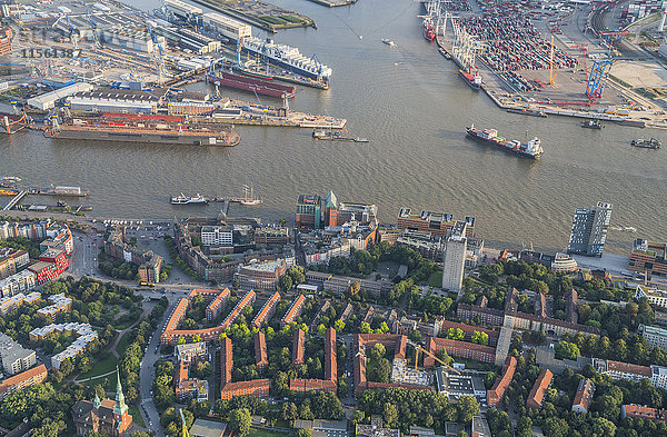 Deutschland  Hamburg  Luftaufnahme von Altona
