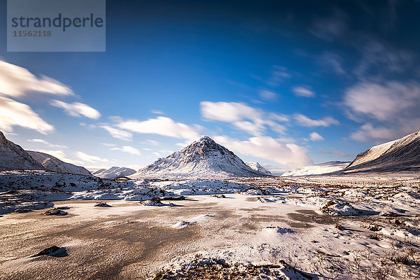 UK  Schottland  Glencoe  Buachaille Etive Mor im Winter