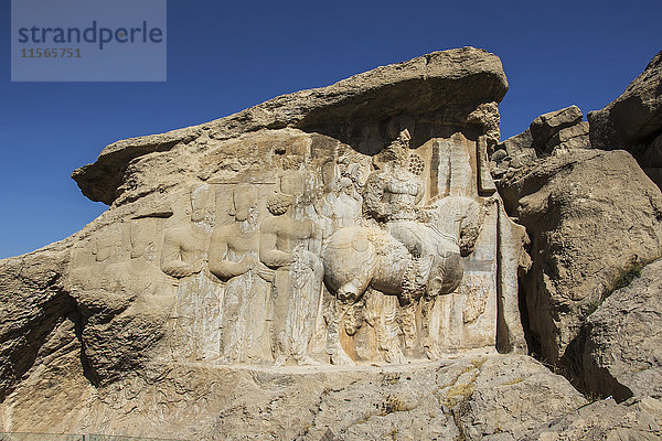Basrelief von Shapur I.  Naqsh-e Rajab; Provinz Fars  Iran