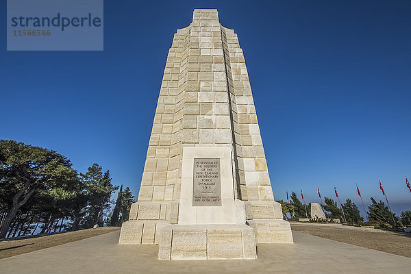 Neuseeländisches Denkmal auf dem Chunuk Bair-Friedhof  Halbinsel Gallipoli; Canakkale  Türkei