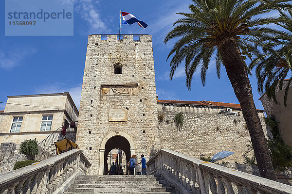 Eingang zur Altstadt von Korcula; Korcula  Kroatien'.