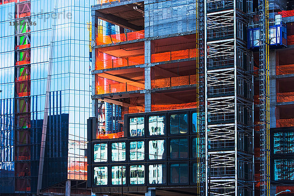 USA New York  New York City  Bürogebäude im Bau