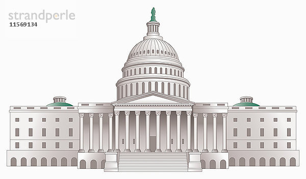 Illustration des US Capitols  Washington DC