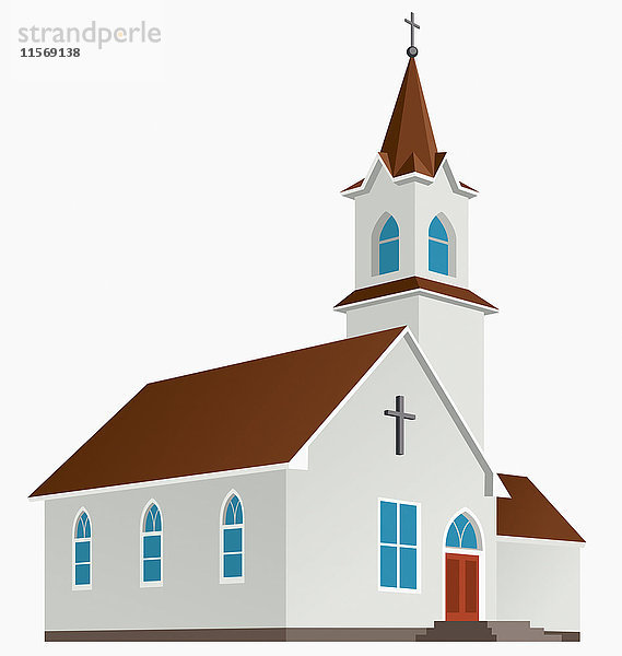 Kleine ländliche Kirche in den Vereinigten Staaten