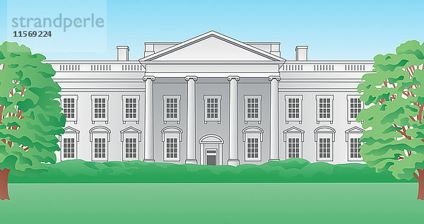 Illustration des Weißen Hauses  Washington DC