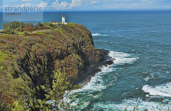 Leuchtturm  Kilauea  Big island  Hawaii  USA  Amerika